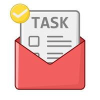 task in mail illustration vector