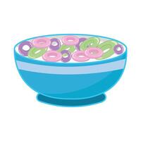 Illustration of cereal bowl vector