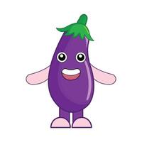 eggplant character illustration vector