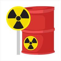 radiation drum with radiation board illustration vector