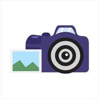 camera photo with picture illustration vector