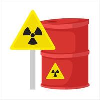 radiation drum with radiation board illustration vector