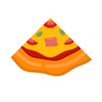 Illustration of pizza slice vector