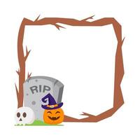 Illustration of Halloween frame vector