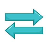 arrows both direction each other illustration vector