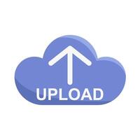 data up arrow upload in cloud illustration vector