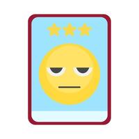review star with emoji in tab illustration vector
