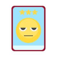 review star with emoji in tab illustration vector