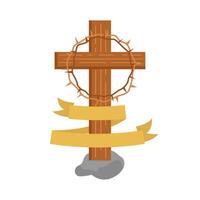 christian cross religious  illustration vector