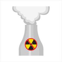 no radiation in chimney with smoke illustration vector