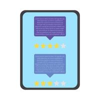 review star with comment in tab illustration vector