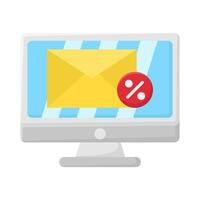 mail in computer illustration vector