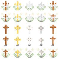 christian cross pack illustration vector