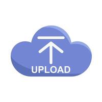 upload in cloud illustration vector