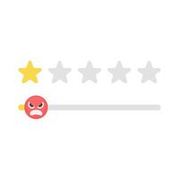 review star with emoji illustration vector