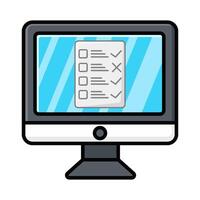 task list in computer illustration vector