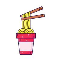 Illustration of instant noodle vector