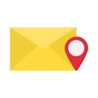 email with location with email illustration vector