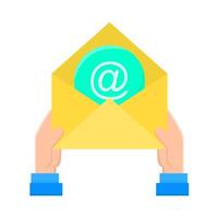 email in hand illustration vector