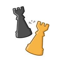 rook chess illustration vector