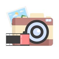 camera photo, picture with cliche illustration vector