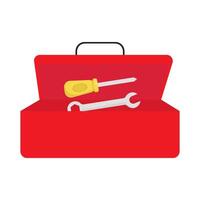 construction tools in box  illustration vector