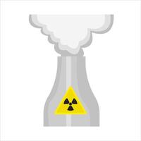 radiation in chimney with smoke illustration vector