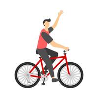 people ride bicycles illustration vector