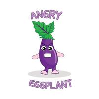 eggplant character illustration vector