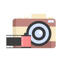 camera photo with cliche illustration vector