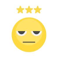 TAB 1review star with emoji illustration vector