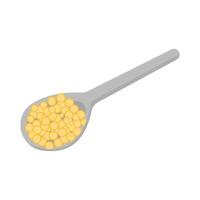 cereal in spoon illustration vector