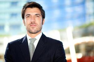 Handsome businessman portrait photo