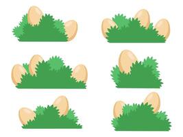 Easter Eggs in Grass Illustration vector
