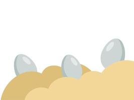 Frame Background Easter Eggs Illustration vector