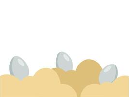 Pascua de Resurrección huevos marco frontera ilustración vector