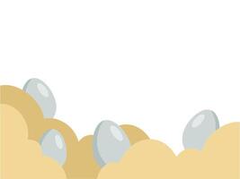 Easter Eggs Frame Border Illustration vector