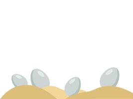 Easter Eggs Frame Border Illustration vector