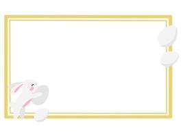 Easter Rabbit Frame Background Illustration vector