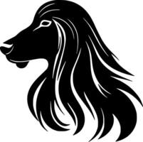 Afghan Hound - Minimalist and Flat Logo - Vector illustration