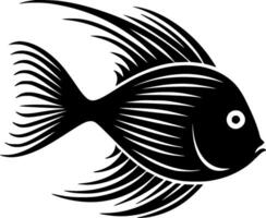 Angelfish - Black and White Isolated Icon - Vector illustration