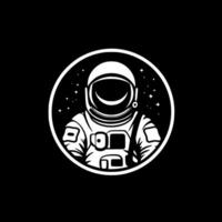 Astronaut - Black and White Isolated Icon - Vector illustration