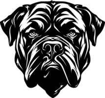 Cane Corso - Black and White Isolated Icon - Vector illustration