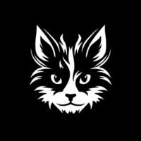 gato, negro y blanco vector ilustración