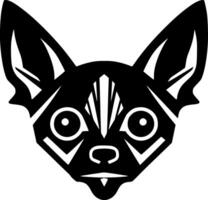 chihuahua, negro y blanco vector ilustración