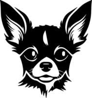 chihuahua, negro y blanco vector ilustración