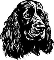 Cocker Spaniel, Minimalist and Simple Silhouette - Vector illustration