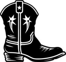 Cowboy Boot, Minimalist and Simple Silhouette - Vector illustration