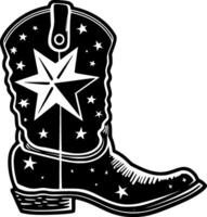 Cowboy Boot, Minimalist and Simple Silhouette - Vector illustration