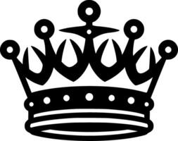 Crown, Black and White Vector illustration